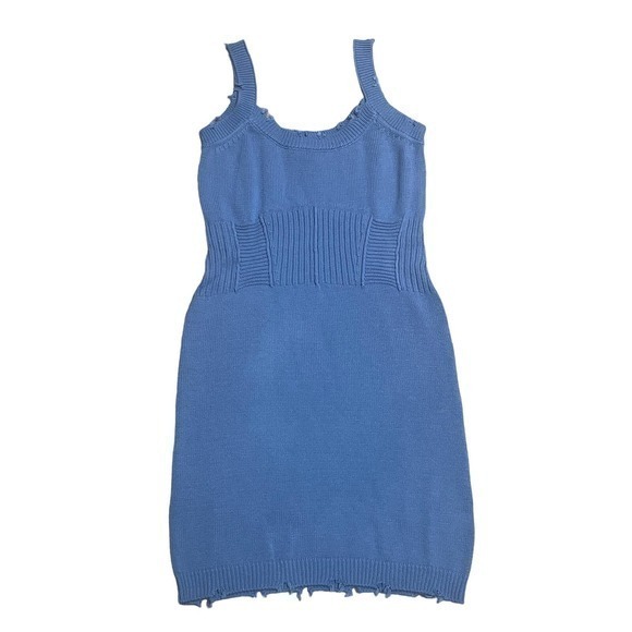 SER.O.YA Retrofete Isla Corset Knit Dress‎ Marina Blue Large NWT - Picture 5 of 8
